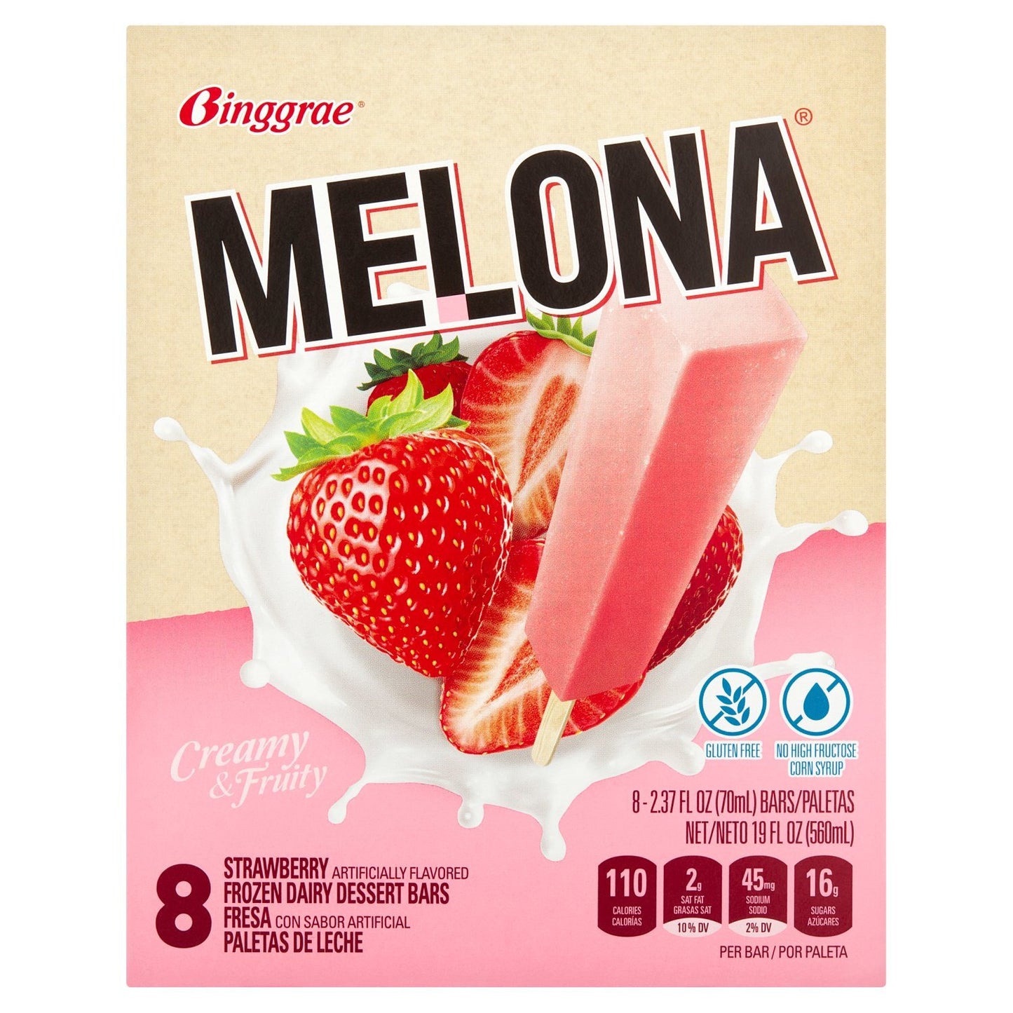 Binggrae Melona Strawberry 8X70ml