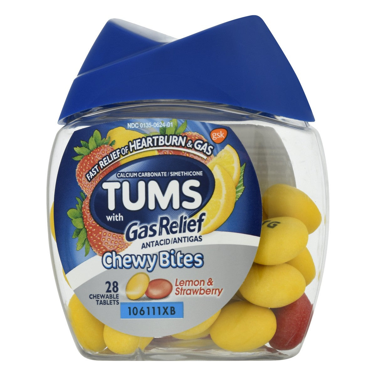 Tums Chewy Bites Lemon & Strawberry 32pk