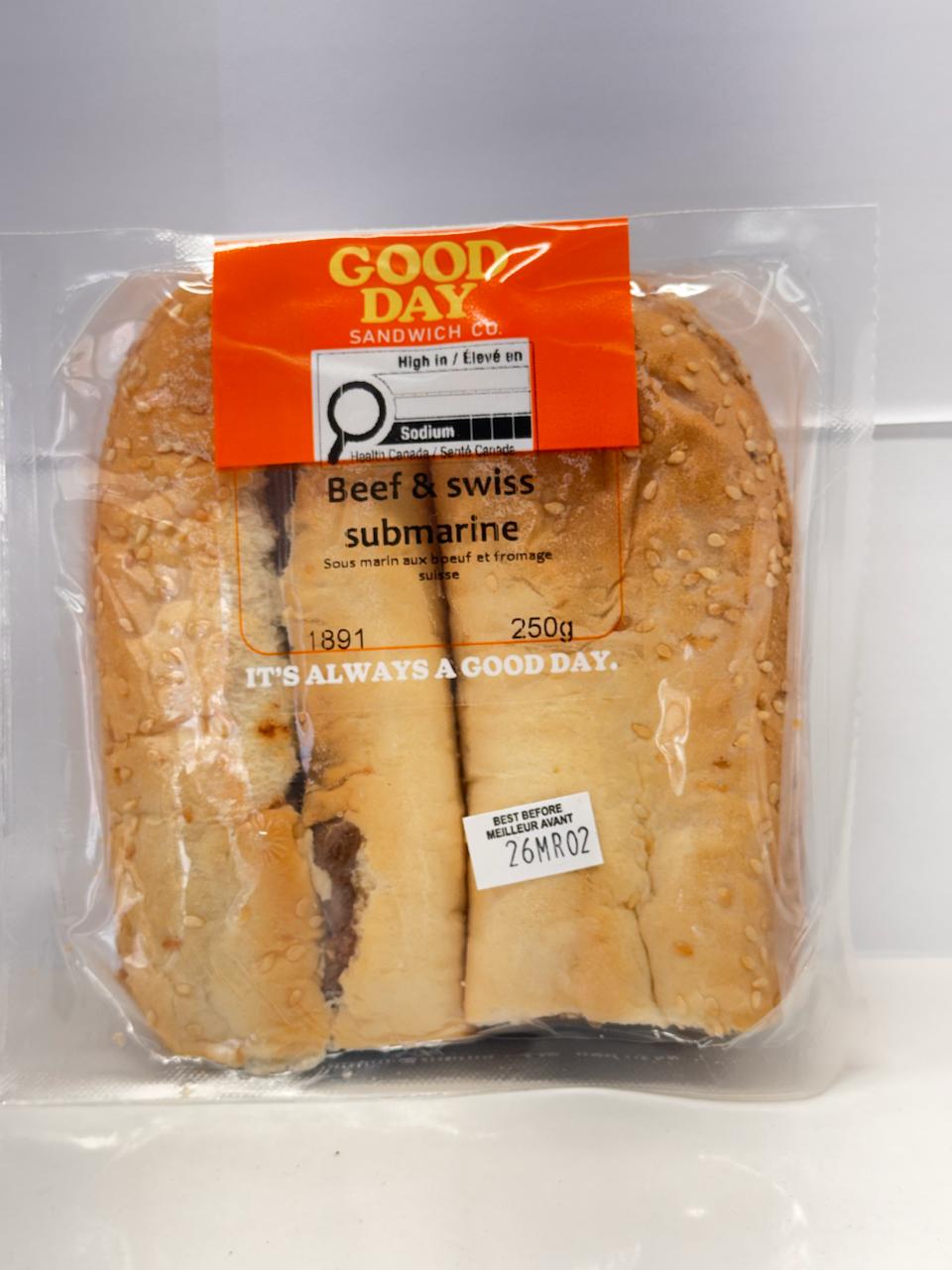 Good Day Beef & Swiss Submarine 250g