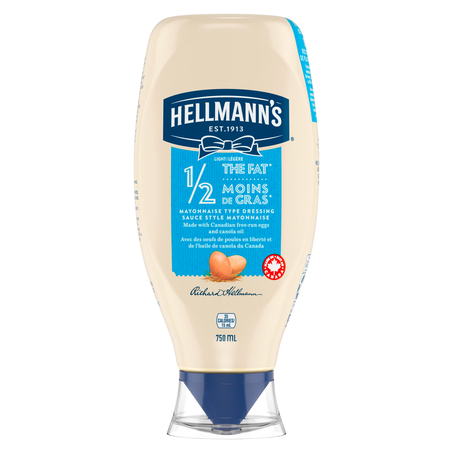 Hellmann's 1/2 the fat mayonnaise 750ml