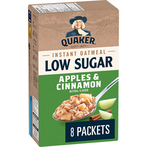 Quaker Low Sugar Apples & Cinnamon Instant Oatmeal 232g