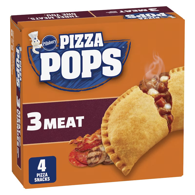 Pillsbury Pizza Pops 3 Meat 4pk 380g