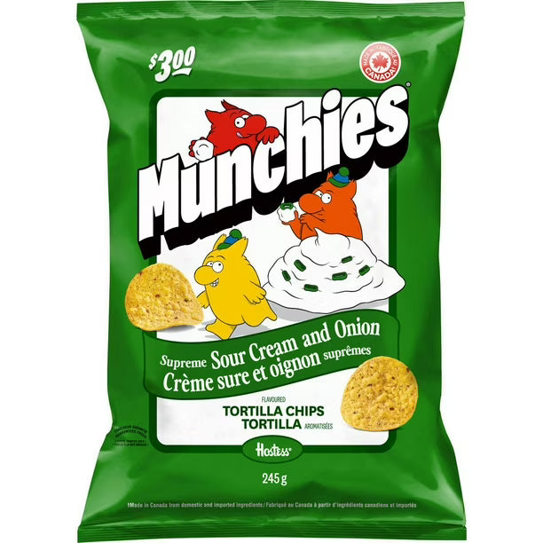 Muchies Supreme Sour Cream & Onion Tortilla Chips 245g