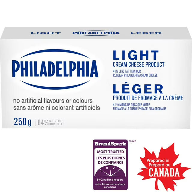 Philadelphia Light Cream Cheese Bar 250g