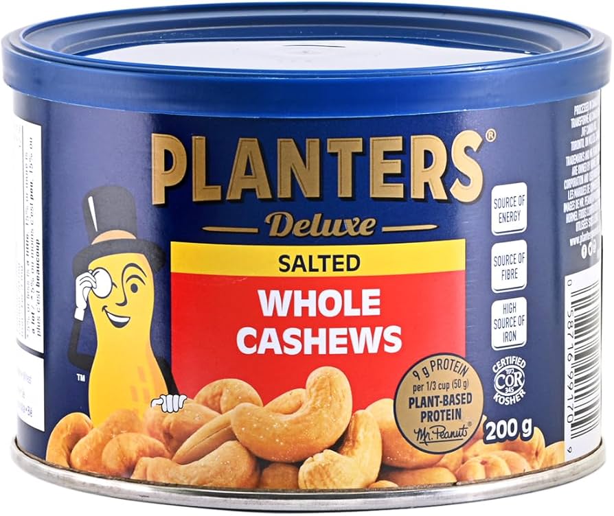 Planters Salted Whole Cashews 200g