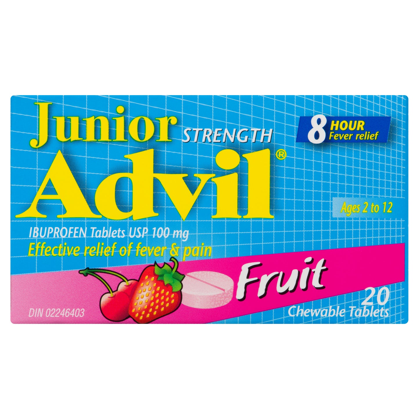 Advil Junior Strength Fruit Chewable 20pk
