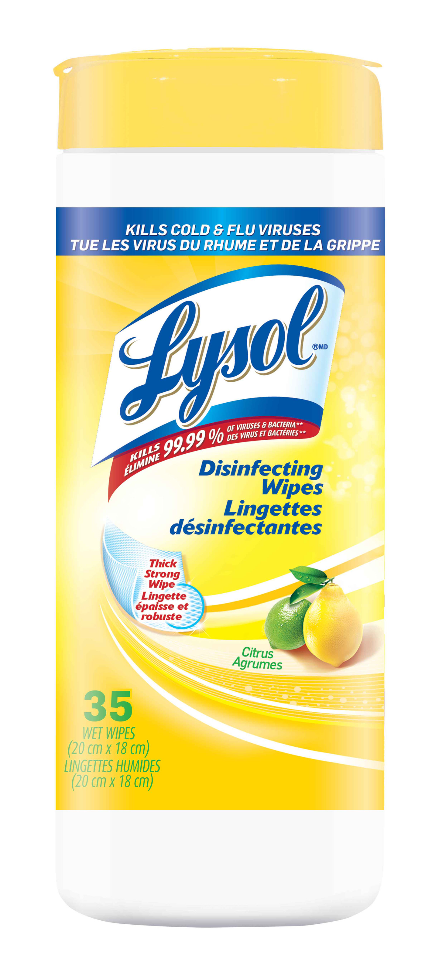 Lysol Disninfecting Wipes Lemon Citrus Scented 35pc