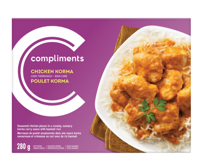 Compliments Frozen Chicken Korma & Rice 280g
