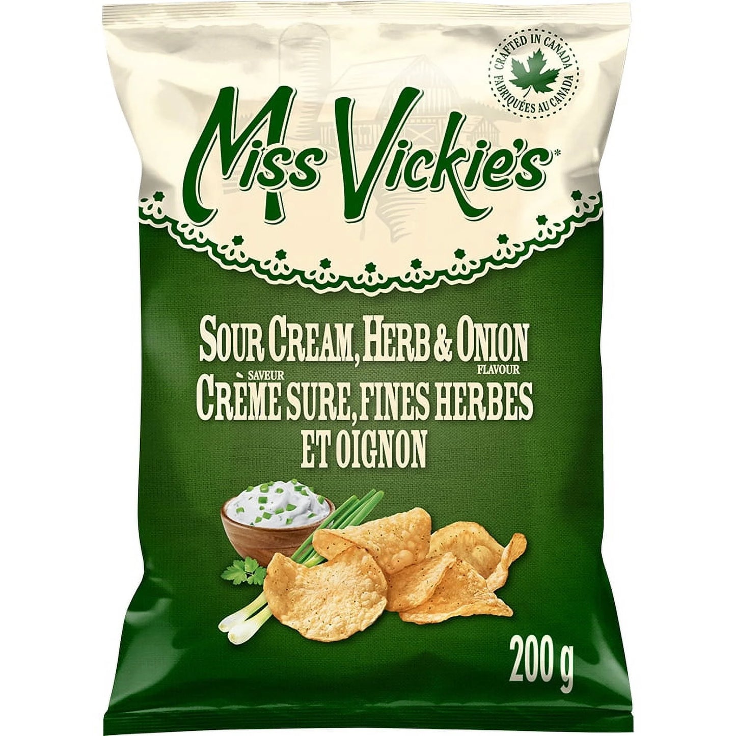 Miss Vickies Sour Cream, Herb & Onion 200g