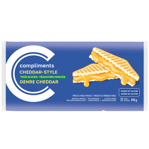 Compliments Cheddar Flavour 20 Slices 400g