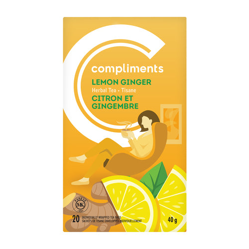 Compliments Lemon Ginger Herbal Tea 20 bags 40g