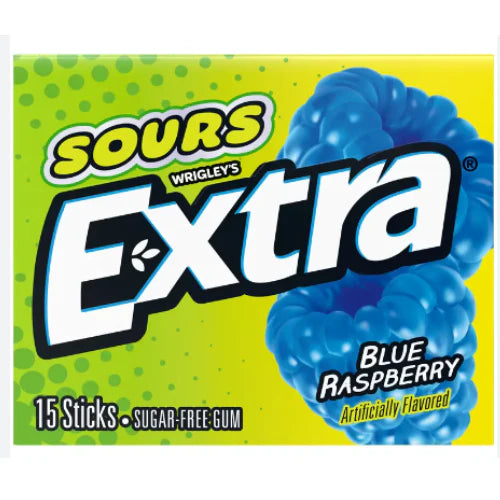 Wrigley's Extra Sours Blue Raspberry 15 Sticks