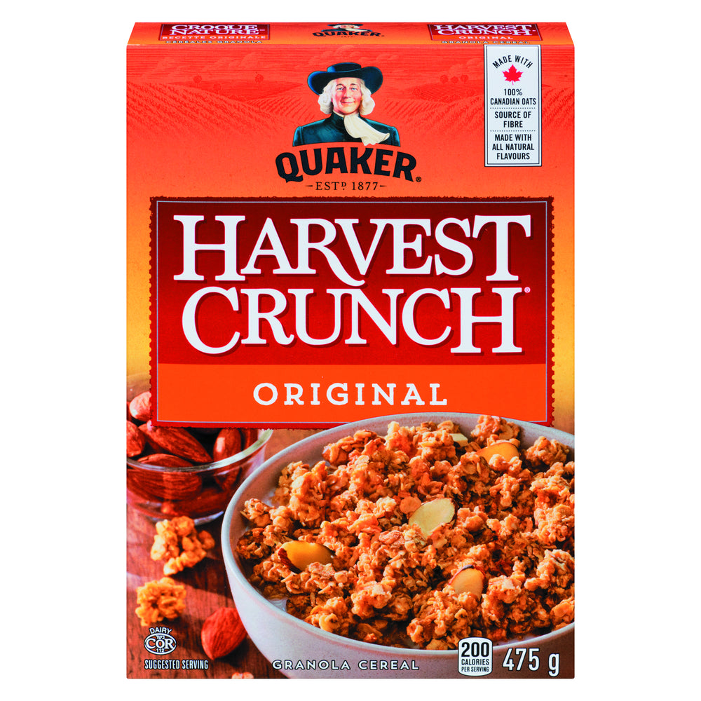 Quaker Harvest Crunch Original Granola Cereal 475g