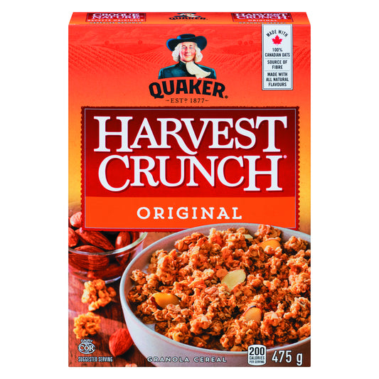 Quaker Harvest Crunch Original Granola Cereal 475g