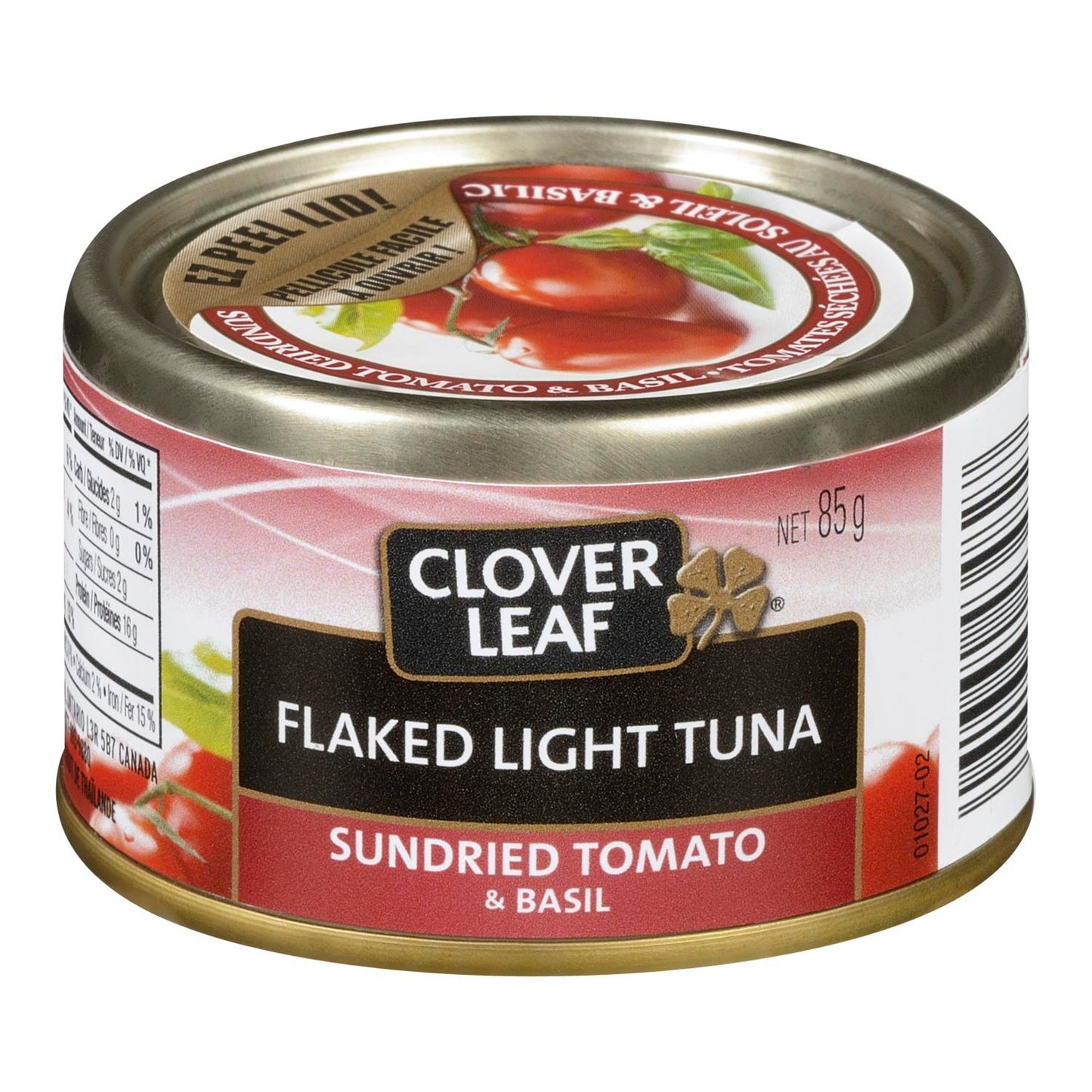Clover leaf sundried tomato and basil flaked light tuna 85g