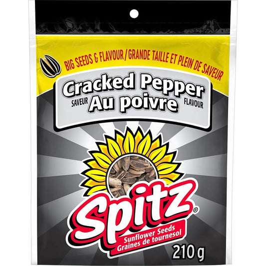 Spitz Cracked Pepper Sunflower Seeds 210g