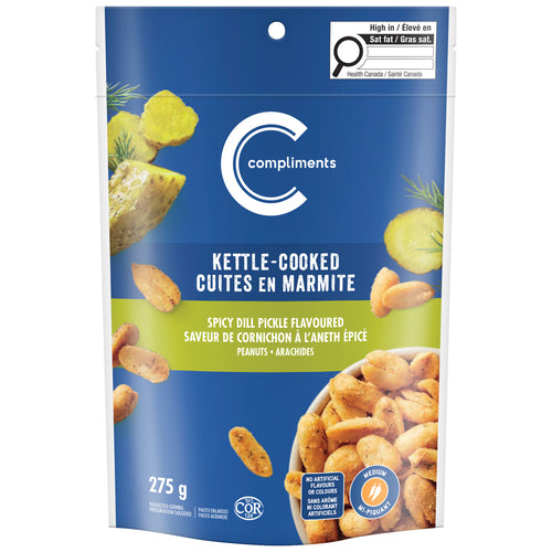 Compliments Kettle Cooked Spicy Dill Pickle Peanuts 275g