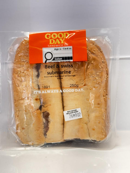 Good Day Beef & Swiss Submarine 250g
