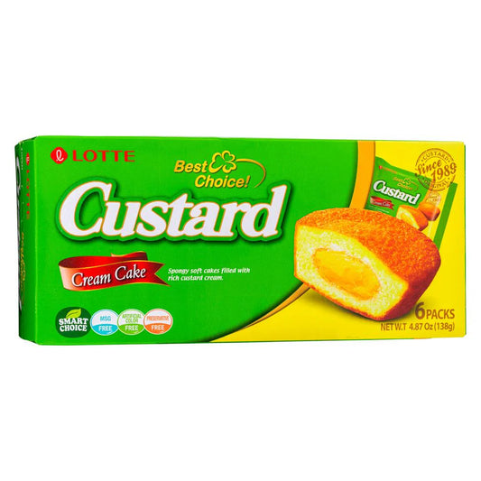 Lotte Custard Filled Cake 6pk