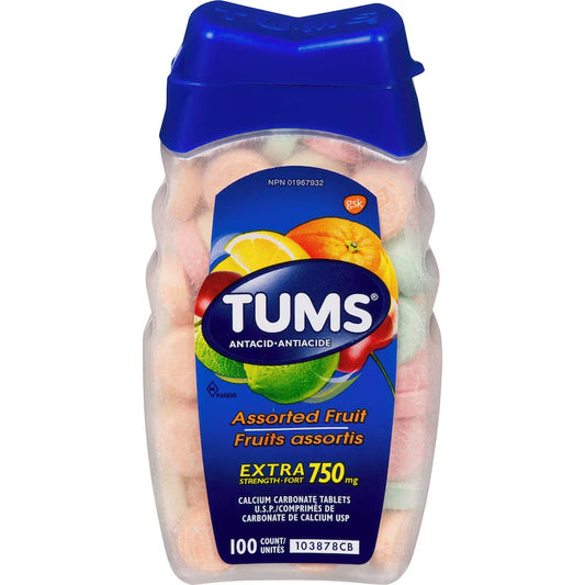Tums Antacid Assorted Fruit 60pk