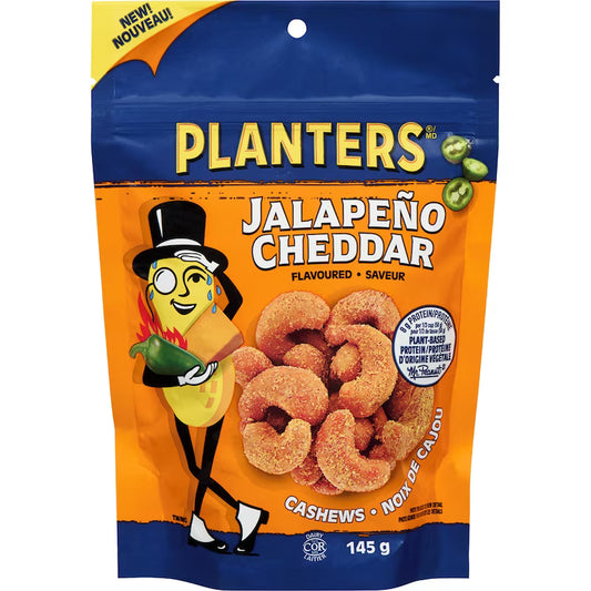Planters Jalapeno Cheddar Flavoured Cashews 145g