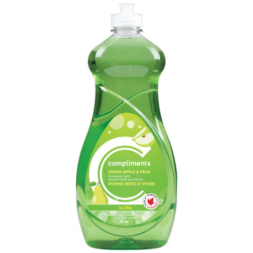 Compliments Green Apple & Pear Dishwashing Liquid 591ml