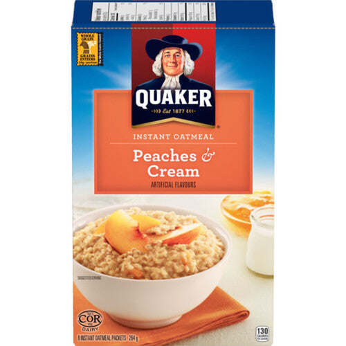 Quaker Peaches & Cream Instant Oatmeal 264g