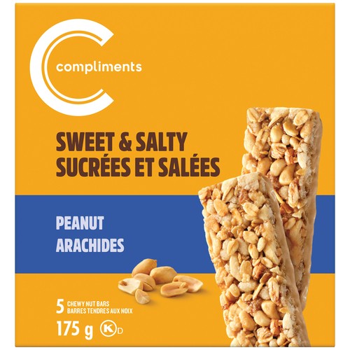 Compliments Sweet & Salty Peanut Granola Bars 175g