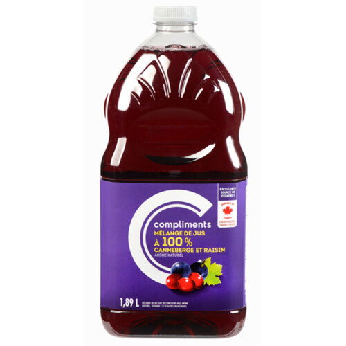 Compliments Cranberry & Grape Juice 1.89L