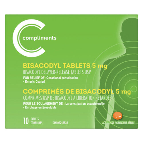 Compliments Bisacodyl Laxative 10pk