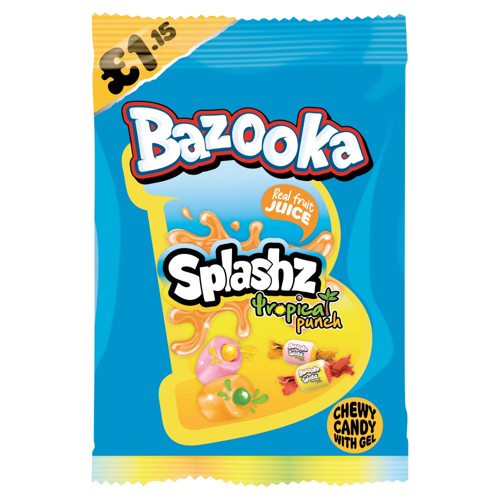 Bazooka Splashz Tropical Punch 120g