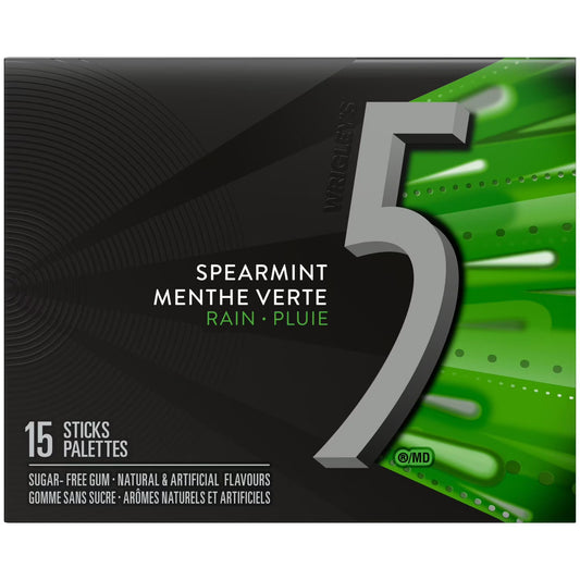 Wrigley's 5 Gum Spearmint 15 Sticks
