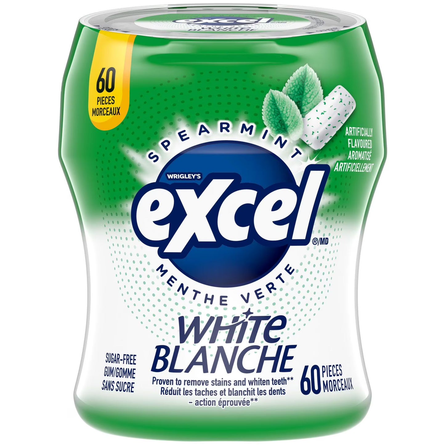Wrigley's Excel Spearmint White Sugar-Free 60pk