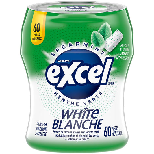 Wrigley's Excel Spearmint White Sugar-Free 60pk