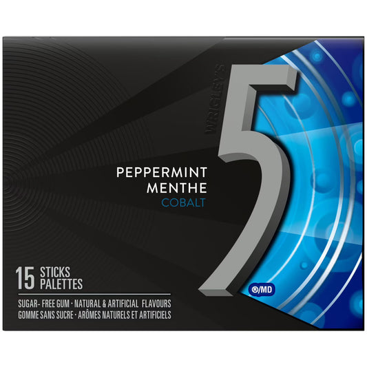 Wrigley’s 5 Peppermint Cobalt 15pk