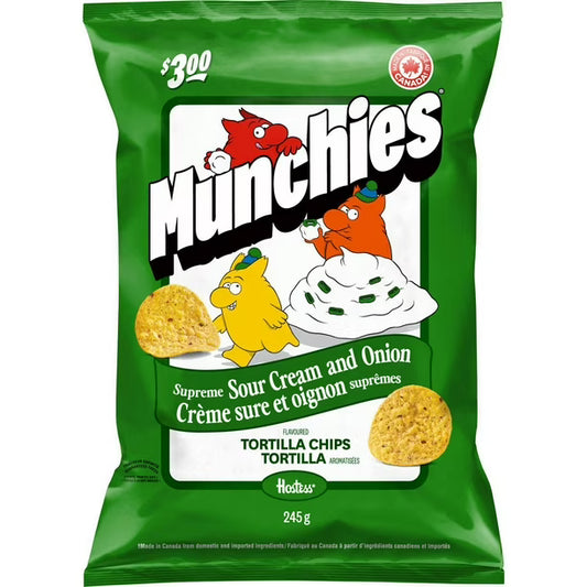 Muchies Supreme Sour Cream & Onion Tortilla Chips 245g