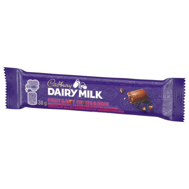 Cadbury Diary Milk Fruit & Nut 38g
