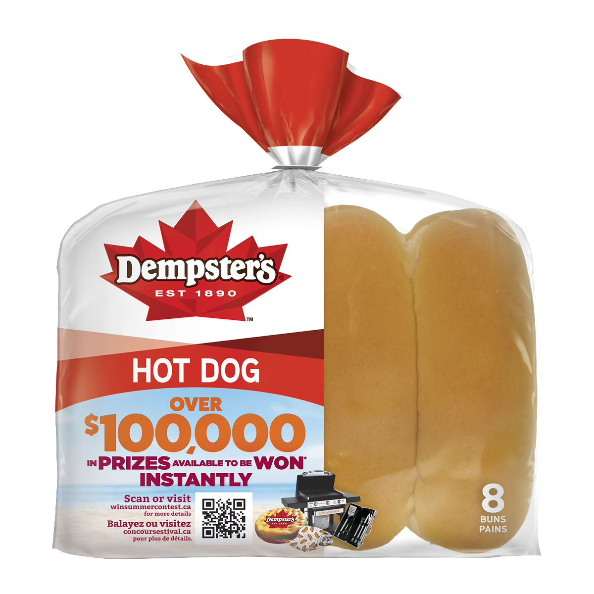 Dempsters Hotdog Buns 8pk