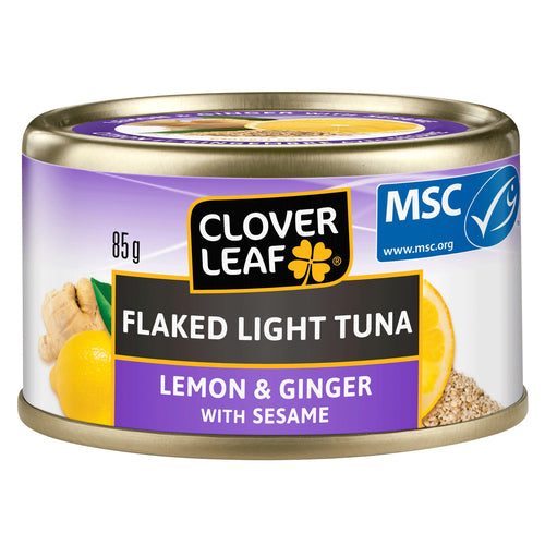 Clover leaf lemon and giner flaked light tuna 85g