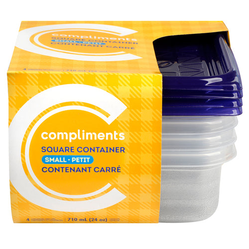 Compliemnts small Square Container 4pcs