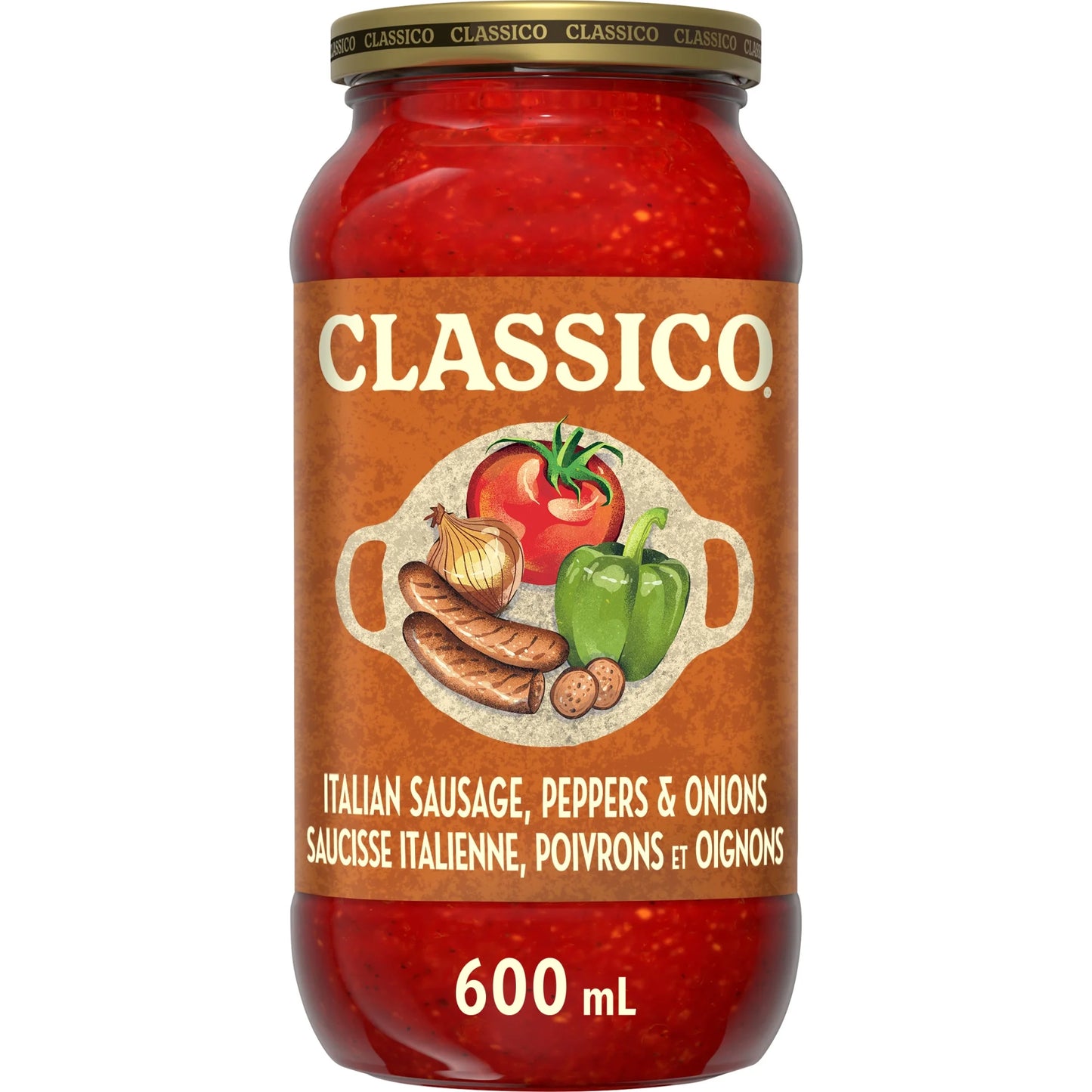 Classico Italian Sausage, Peppers & Onions Pasta Sauce 600ml