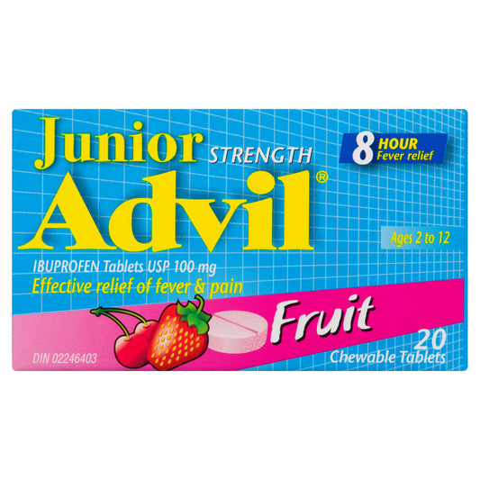 Advil Junior Strength Fruit Chewable 20pk