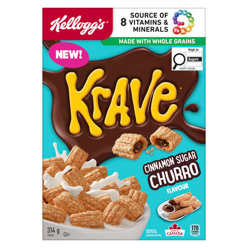 Kellogg’s Krave Cinnamon Sugar Churro 314g