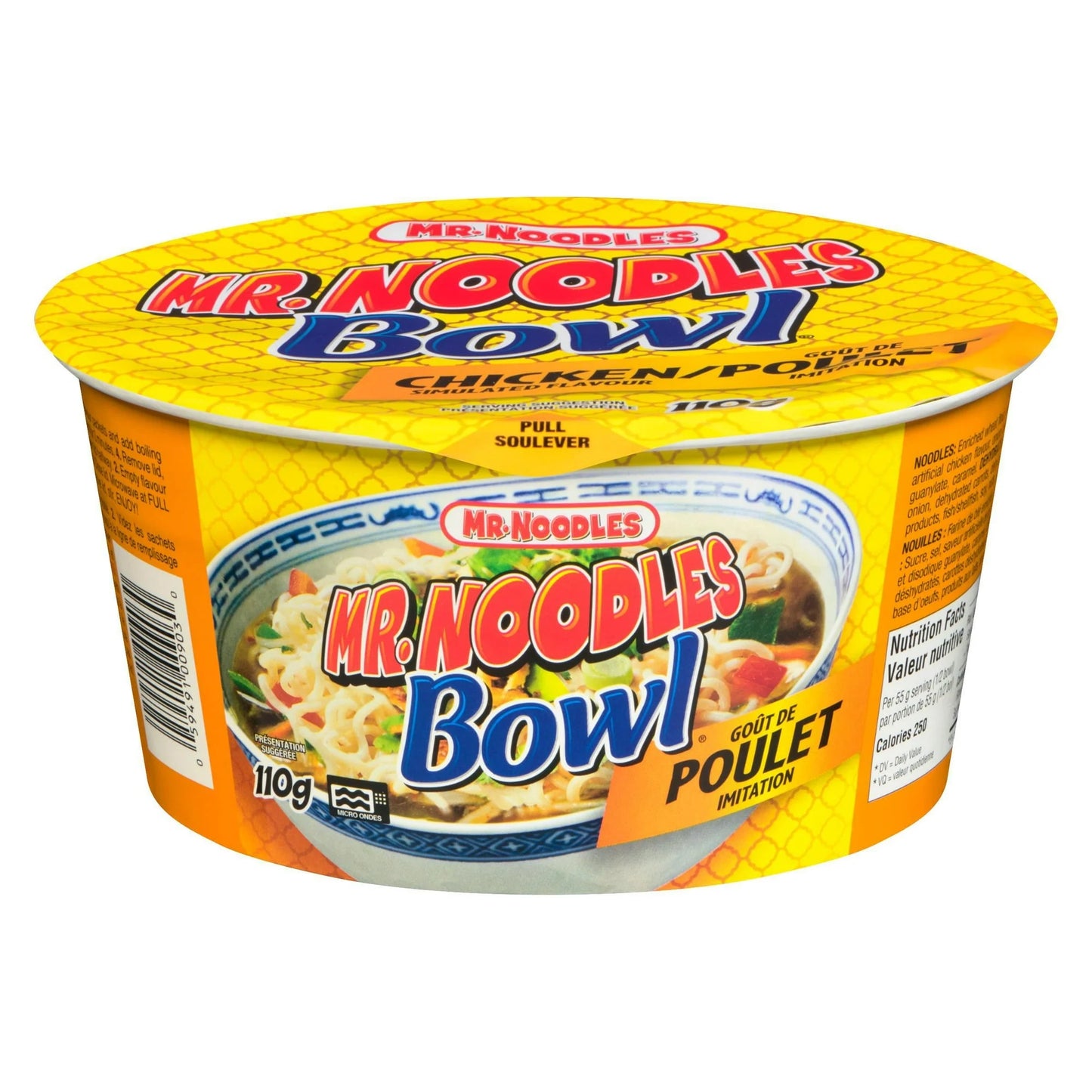 Mr Noodles Chicken Flavour Bowl Noodles 110g