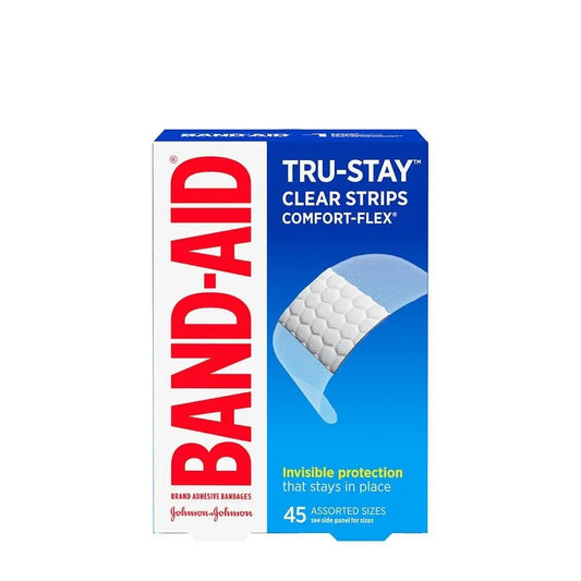 Band-Aid Tru-Stay Assorted Clear Strips 45pk