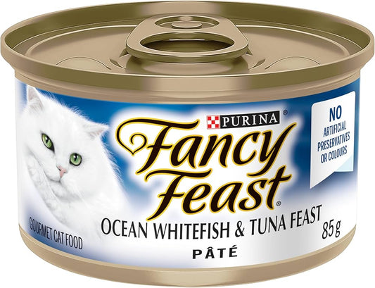 Purina Fancy Feast Ocean Whitefish and Tuna Feast Pate 85g