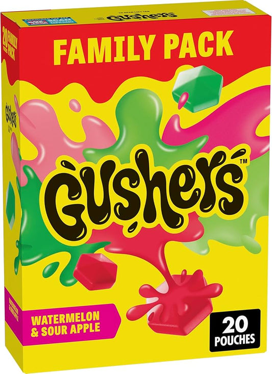 Fruit Gushers Sweet Watermelon Sour apple 6pk 138g