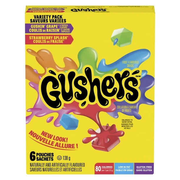 Fruit Gushers Variety Pack 6pk 138g