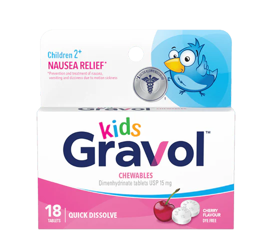 Gravol Kids cherry 18pk