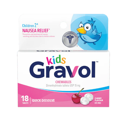 Gravol Kids cherry 18pk